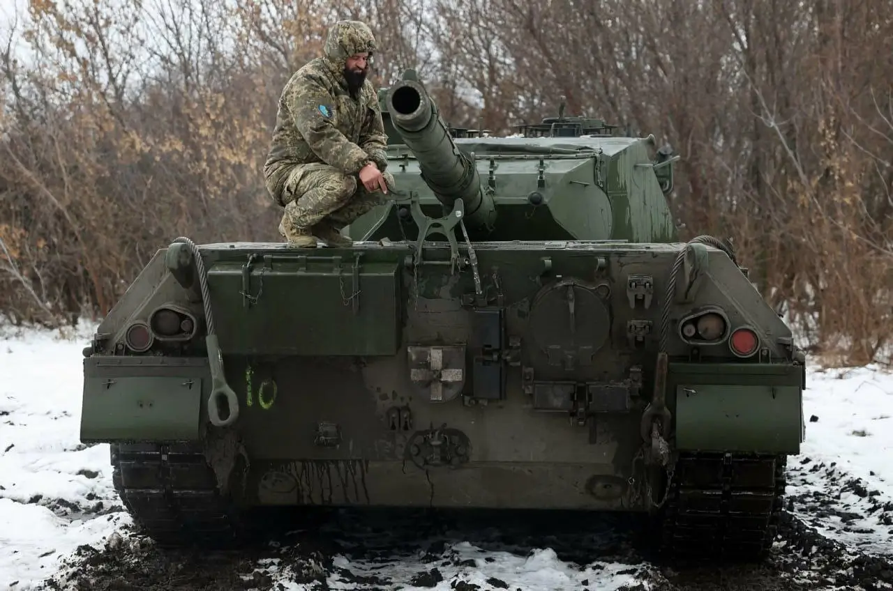 Leopard 1A5 in the Kharkiv region close to the frontline