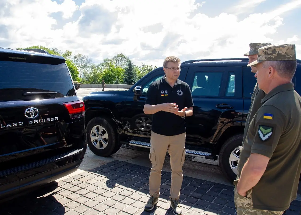 Multiple Toyota Land Cruiser 300 GXR SUVs during the official handover