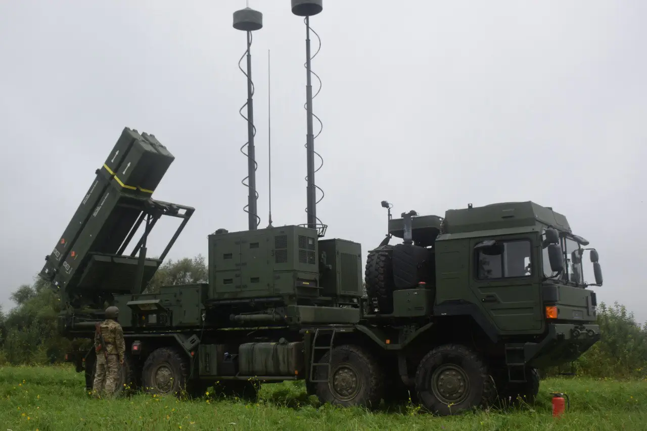 IRIS-T SLM launcher in a field