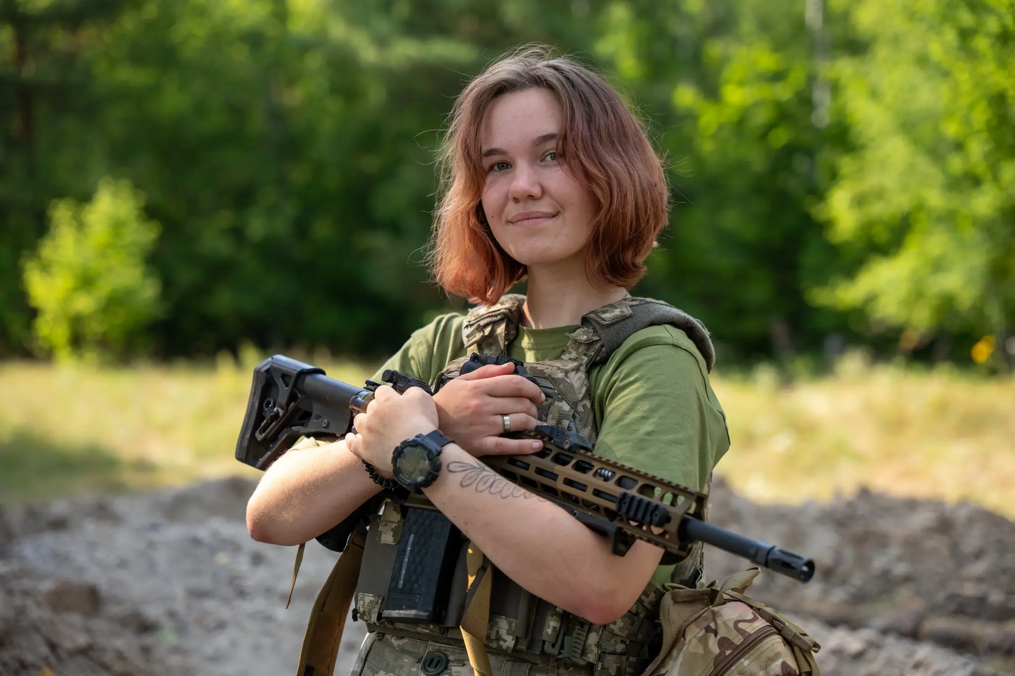 MK 556 assault rifle in service with a Ukrainian soldier