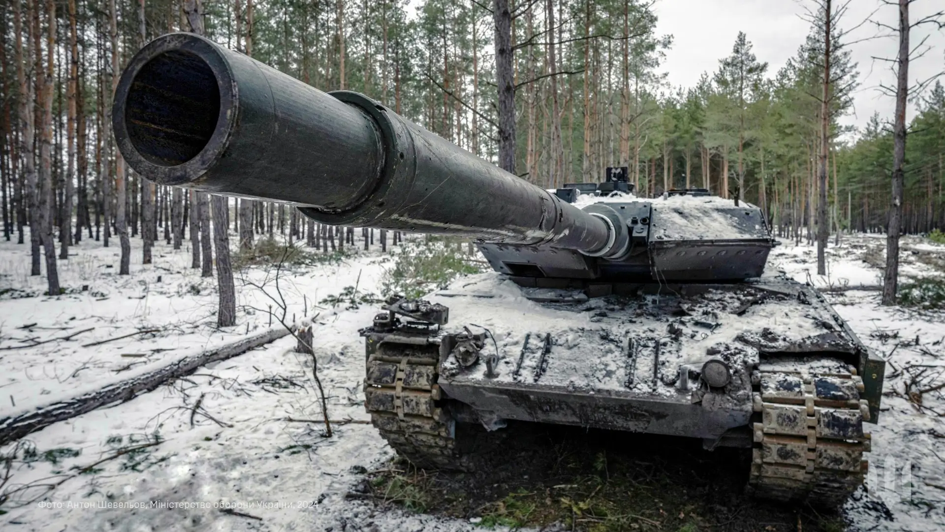 Leopard 2A6 MBT during the Ukrainian winter