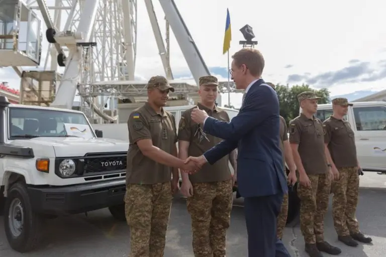 The Toyota Land Cruiser pickups which have been donated