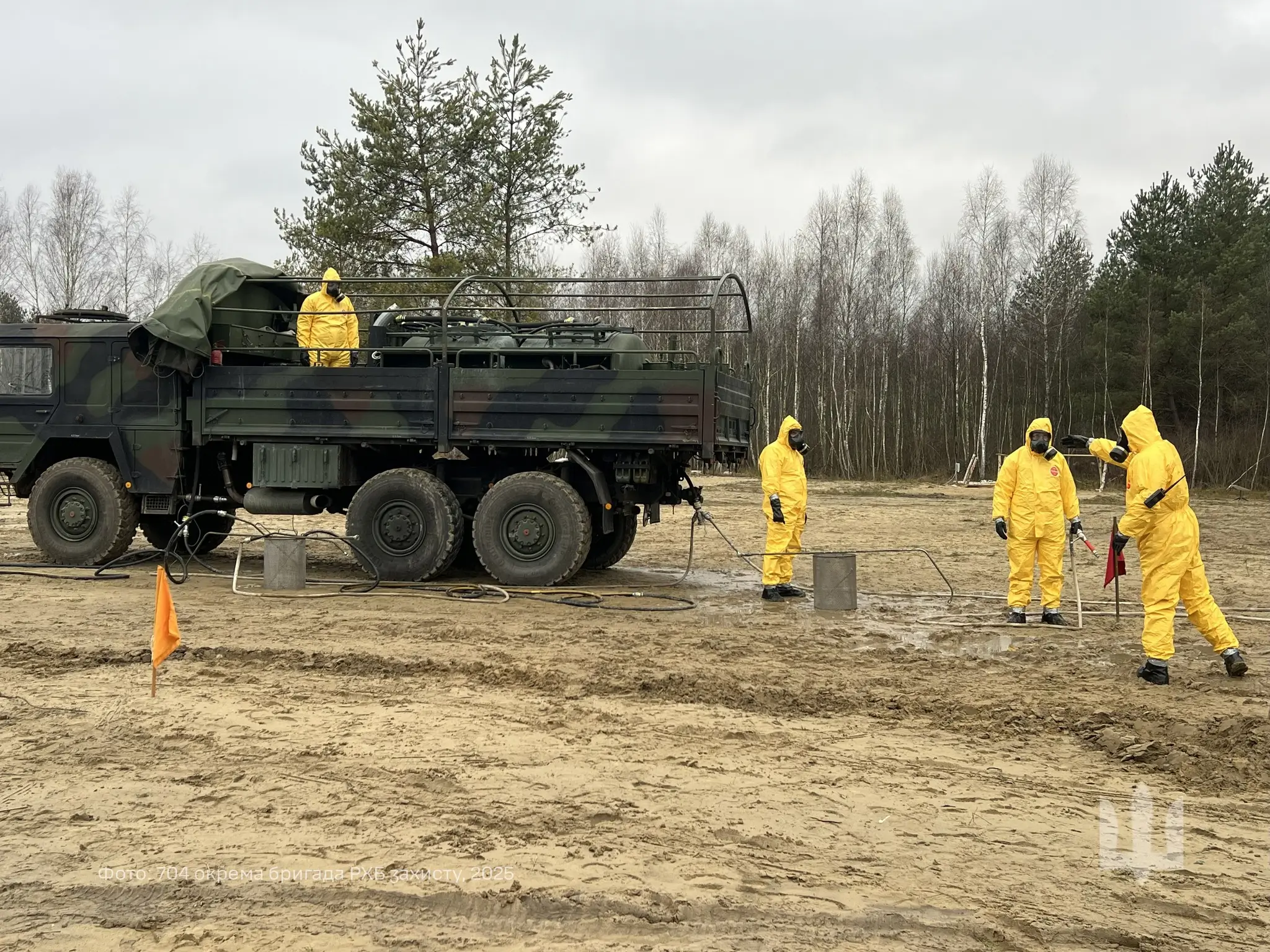 One of the mobile decontamination vehicles HEP 70 in Ukrainian service