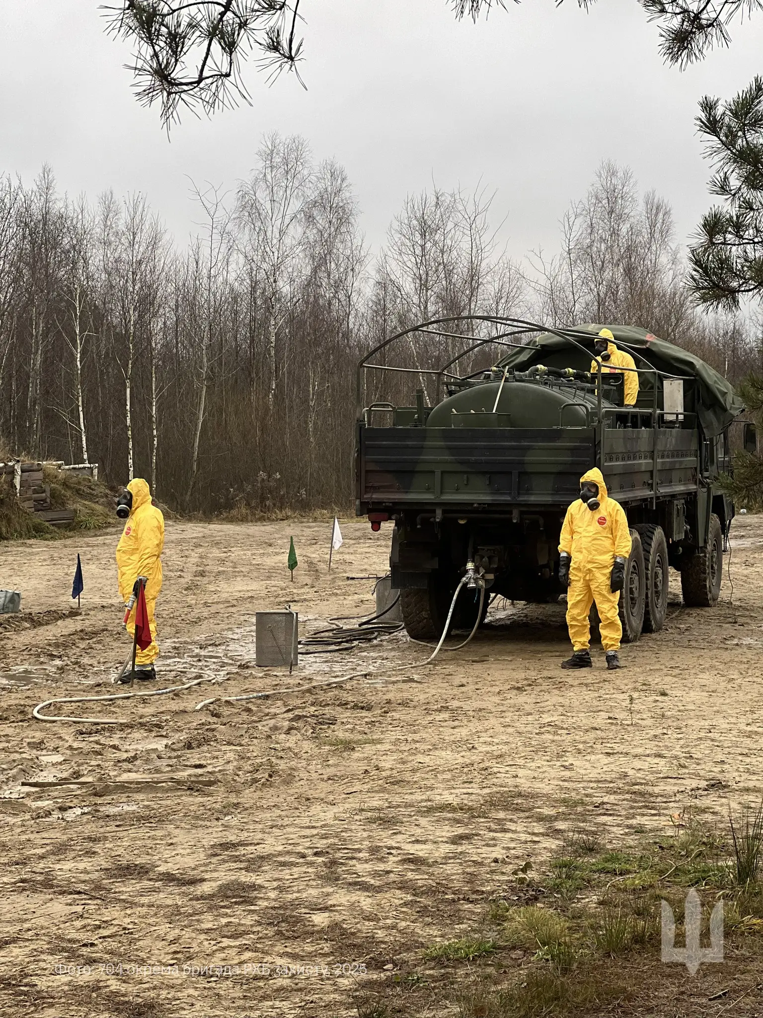 One of the mobile decontamination vehicles HEP 70 in Ukrainian service