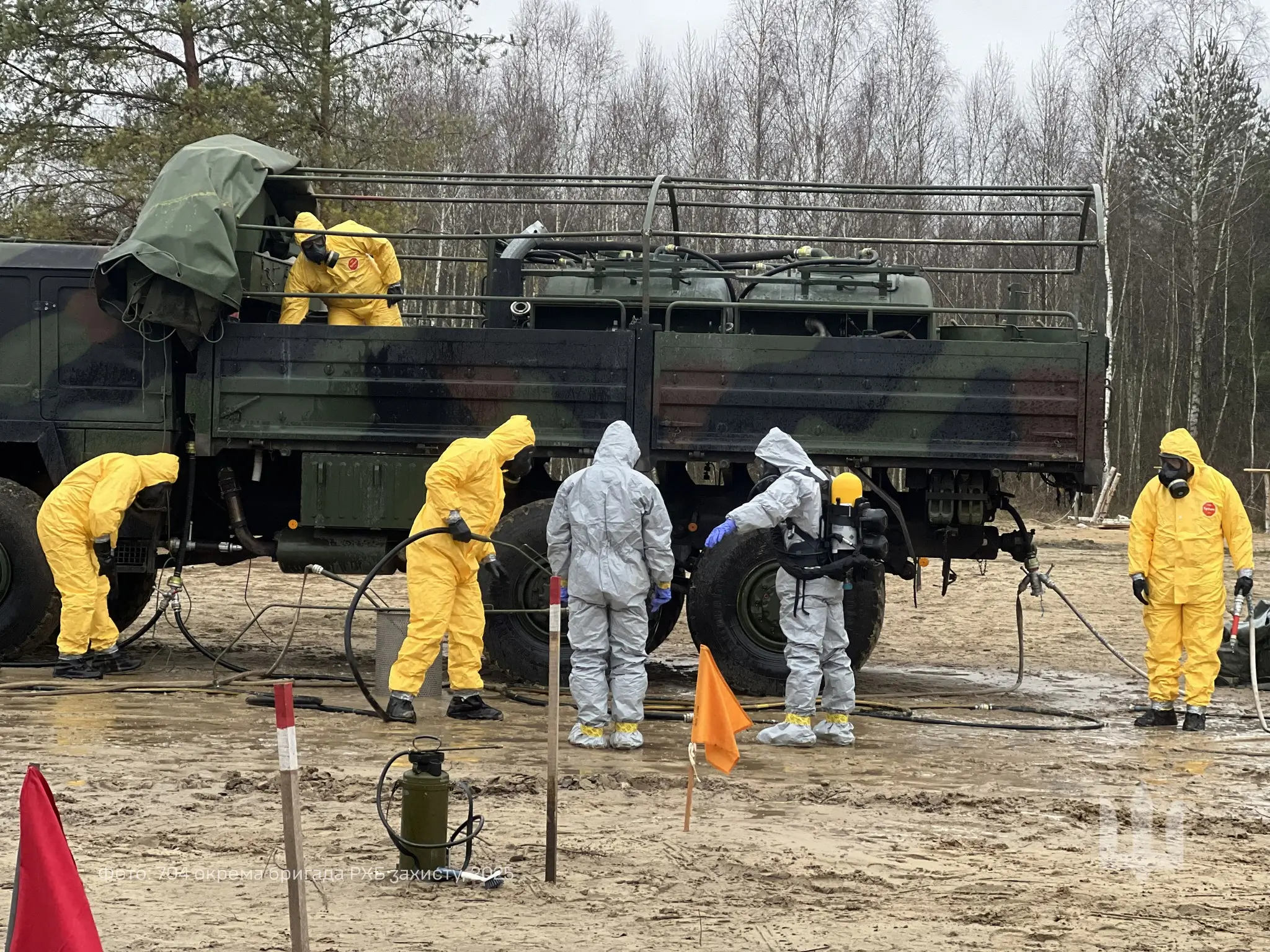 One of the mobile decontamination vehicles HEP 70 in Ukrainian service