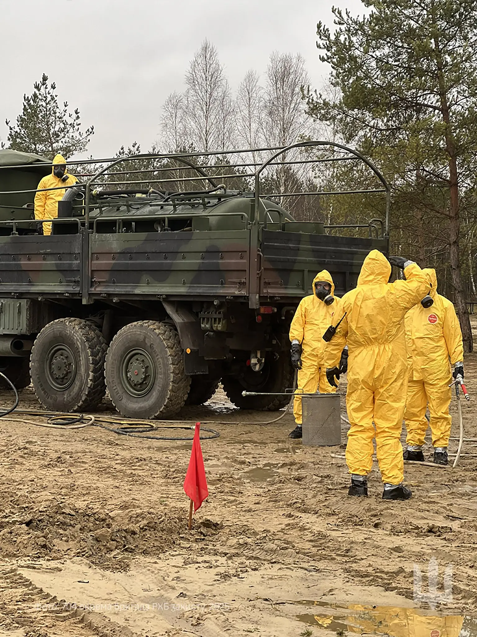 One of the mobile decontamination vehicles HEP 70 in Ukrainian service
