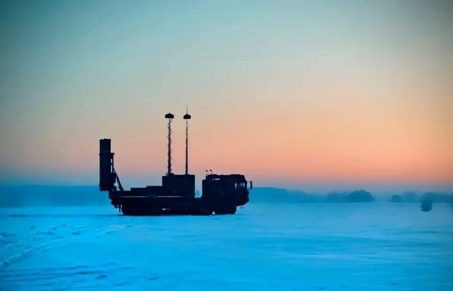 IRIS-T SLM launcher somewhere on a snowy Ukrainian field