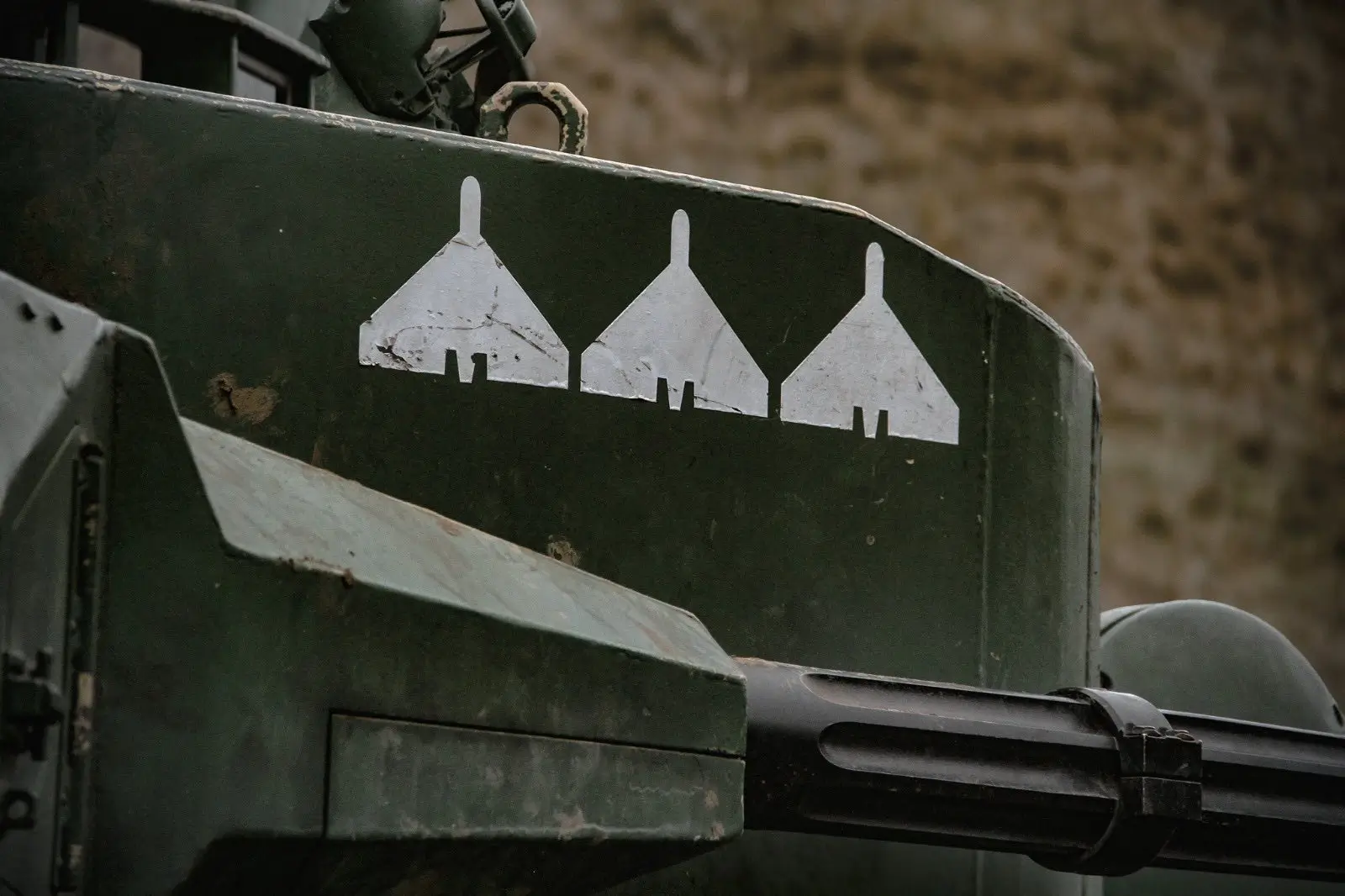 Hit marks painted on a Gepard SPAAG