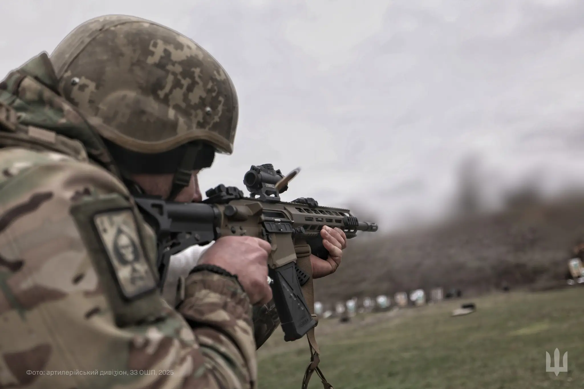 Soldier with his MK 556