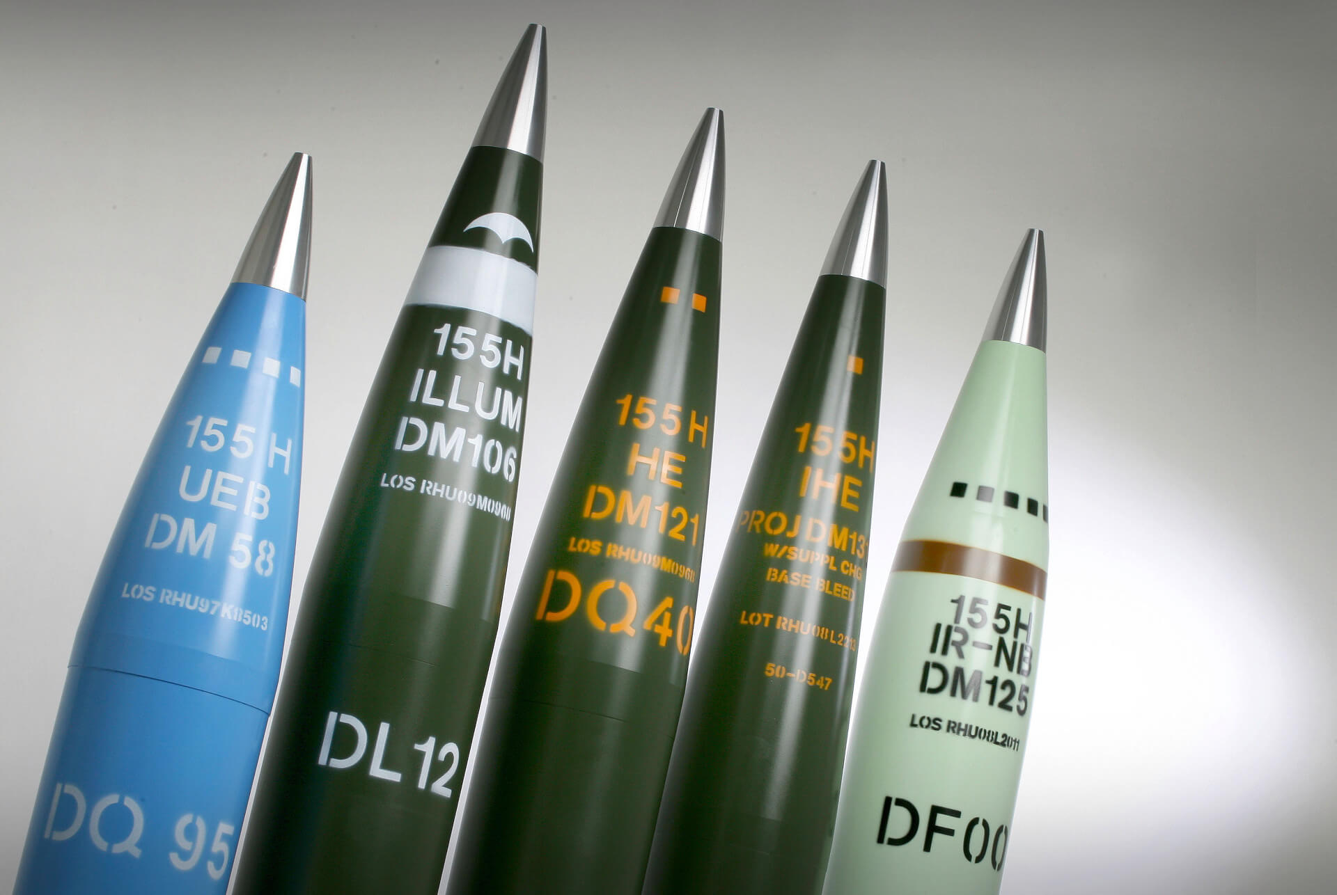 Rheinmetall different types of artillery ammunition thumbnail
