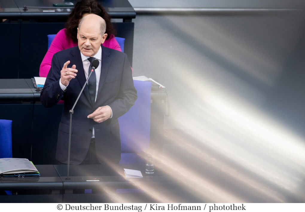 Scholz during the government questioning in the Bundestag 13th of March 2024