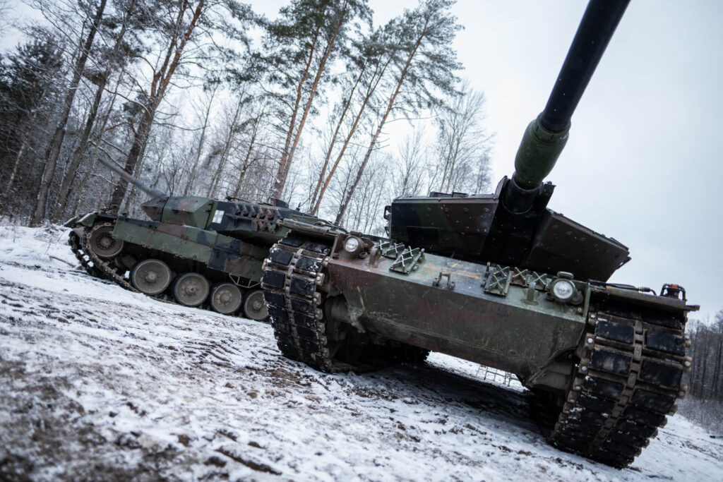Repaired Leopard 2A6 in Lithuania