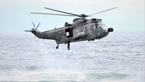 Sea King helicopter in the sky thumbnail