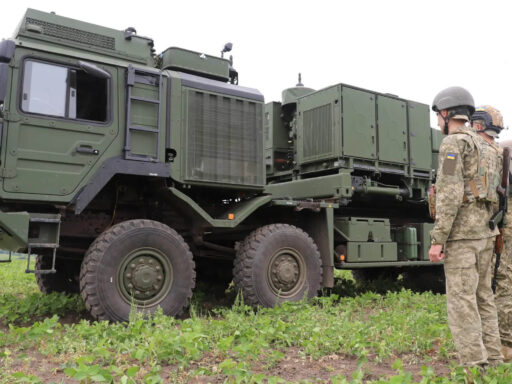 IRIS-T SLM with Ukrainian soldiers