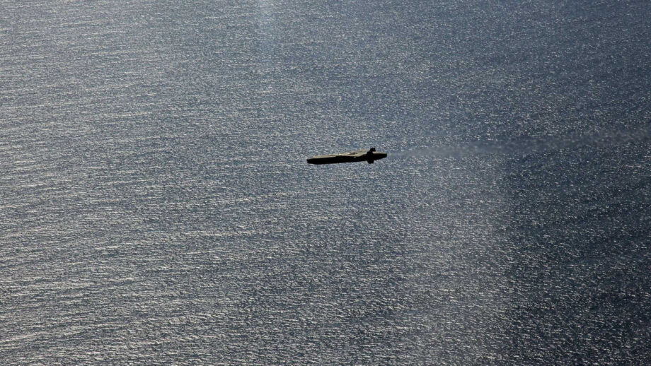 Taurus cruise missile over water