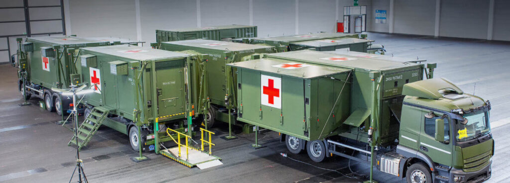 Mobile Rettungsstationen von Rheinmetall
