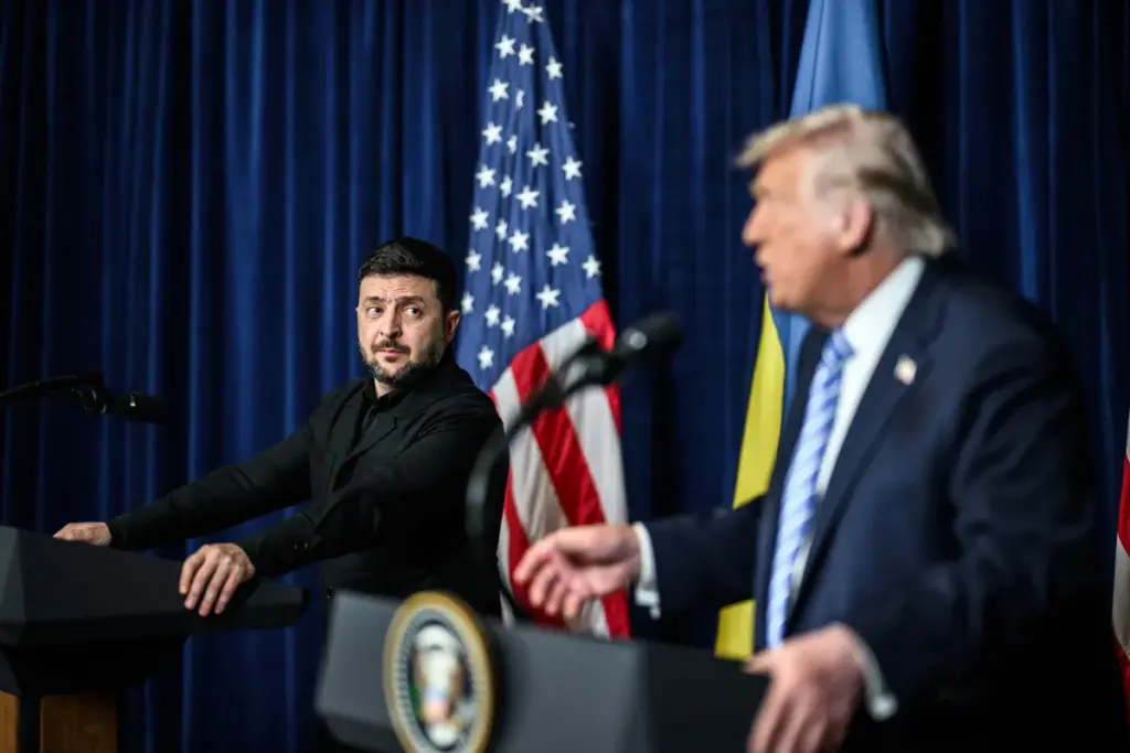 Zelenskyy next to Trump